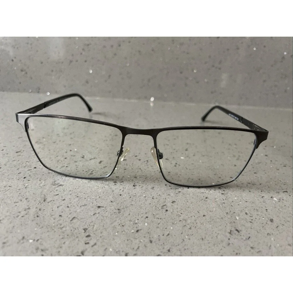 Merry's Black Square Eyeglasses Frames Only 55-17-140 C4 9057 Italy